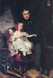 Portrait du Prince de Wagram et de sa fille Malcy Louise Caroline Frédérique